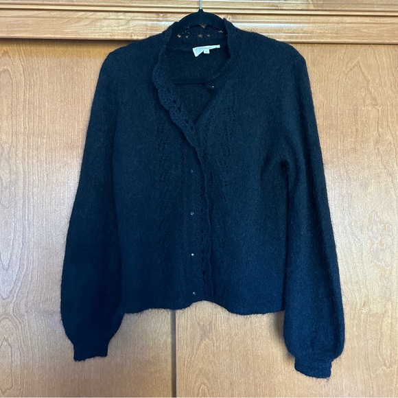 Sezane Angie Black Cardigan Sweater - Picture 2 of 13